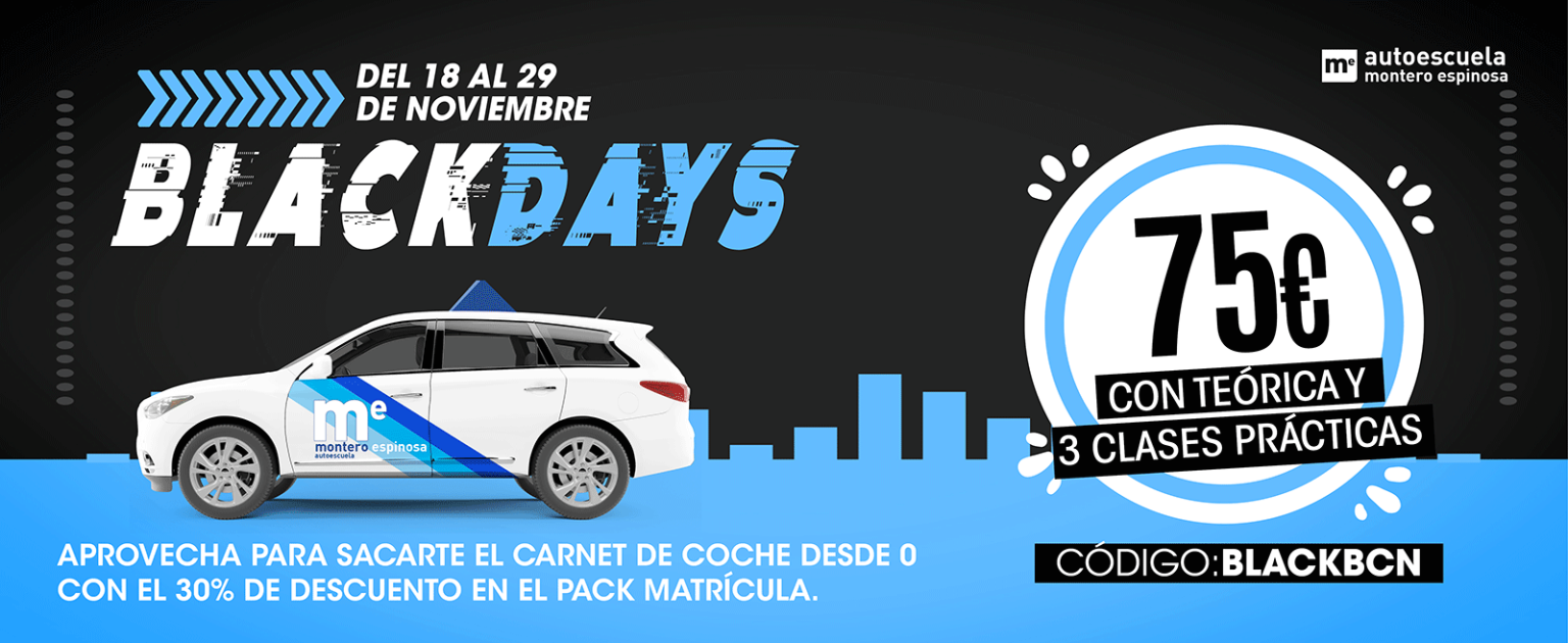 DESCUENTO BLACK FRIDAY AUTOESCUELA